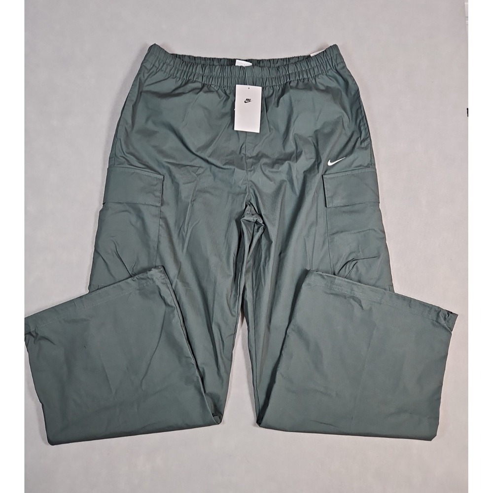 Nike Womens Green Wide Leg Pull On Cargo Pants Size Large NWT